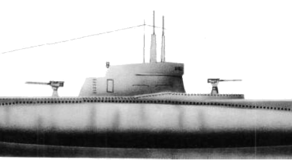 Корабль RN Galileo Galilei [Submarine] (1940) - чертежи, габариты, рисунки